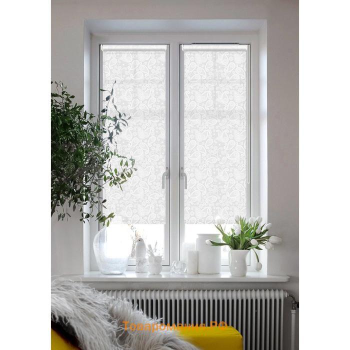 Рулонная штора «Шанталь», 98х160 см, цвет белый