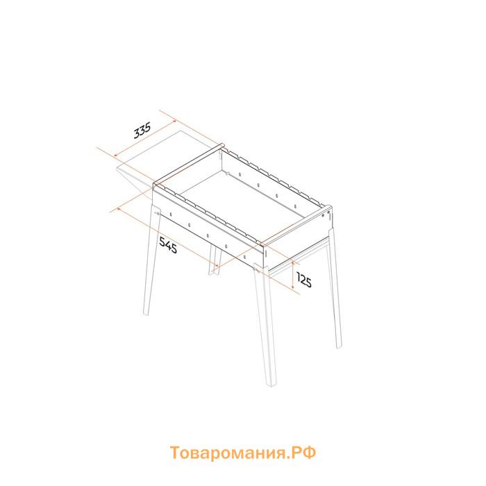 Мангал «Классика 600», 84.6×38×60.7 см, 2 мм, складные ножки, боковая полка