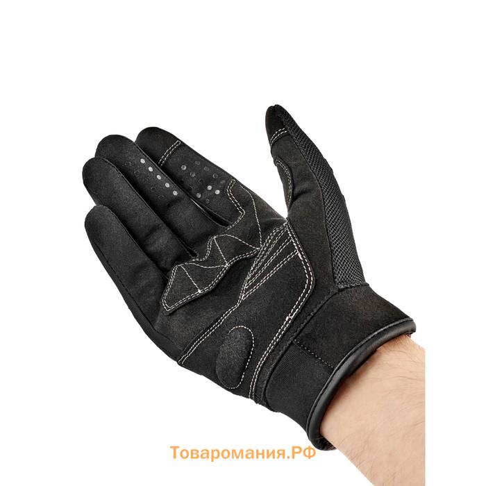 Перчатки для езды на мототехнике MOTEQ Twist 2.1 сетка, мужские, размер M, чёрные