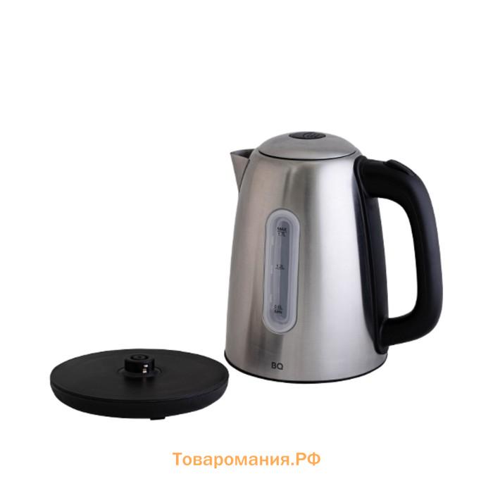 Чайник электрический BQ KT1822SW, 1.7 л, 2200 Вт, серебристый