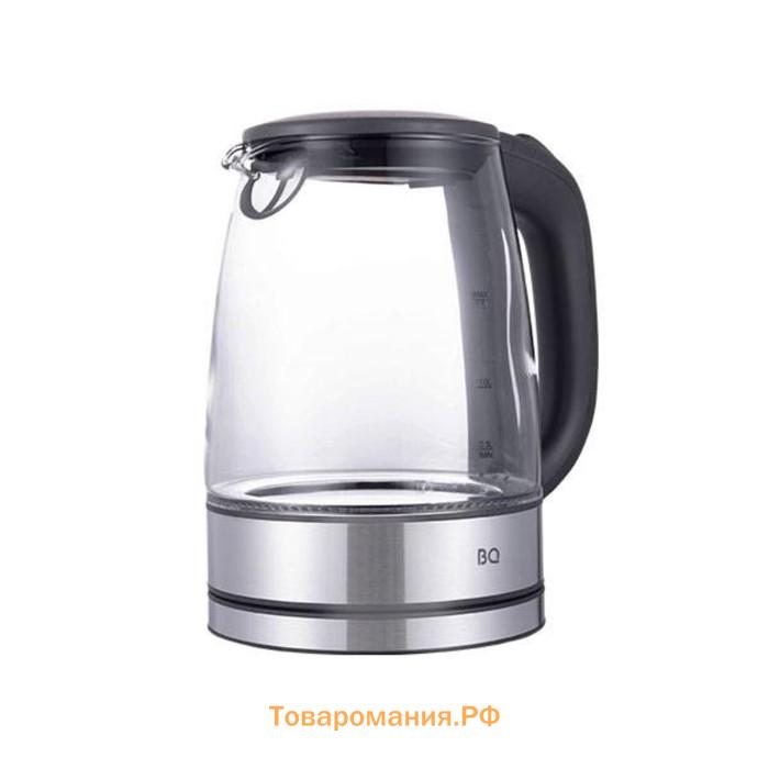 Чайник электрический BQ KT1834G, 1.7 л, 2200 Вт, серебристый