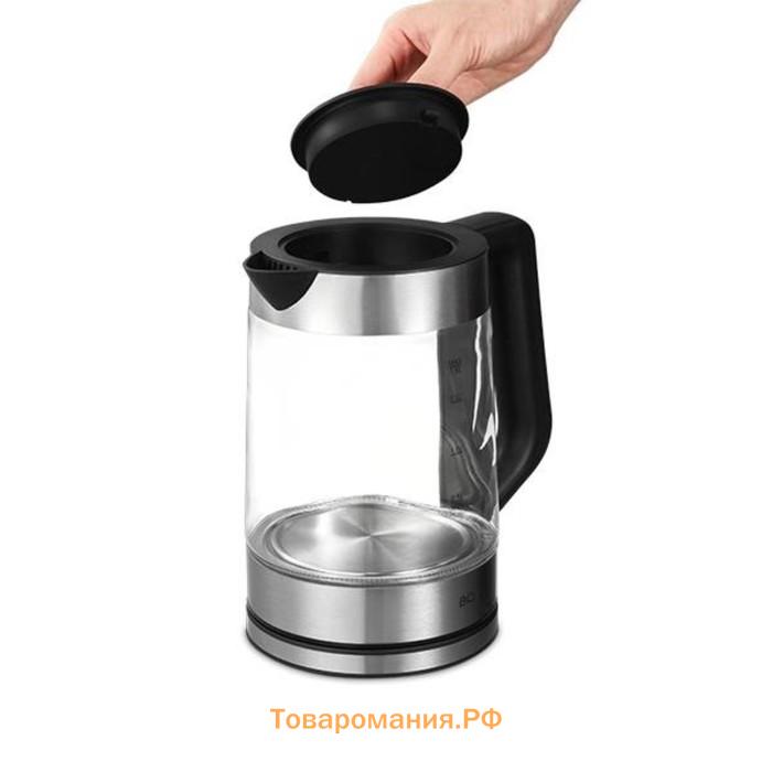 Чайник электрический BQ KT1840G, 1.8 л, 1800 Вт, чёрный