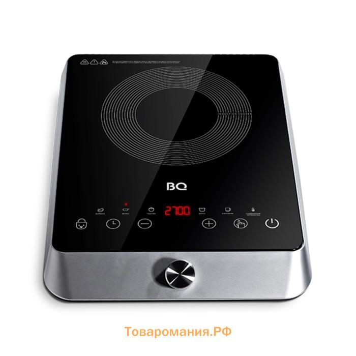 Плитка электрическая BQ HP124SS, 2700 Вт, 1 конфорка, серебристая