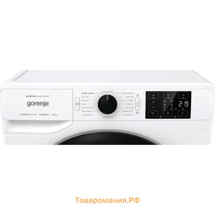 Стиральная машина Gorenje WNEI72SB класс: A+++, 1200 об/мин, до 7 кг, белая с черным