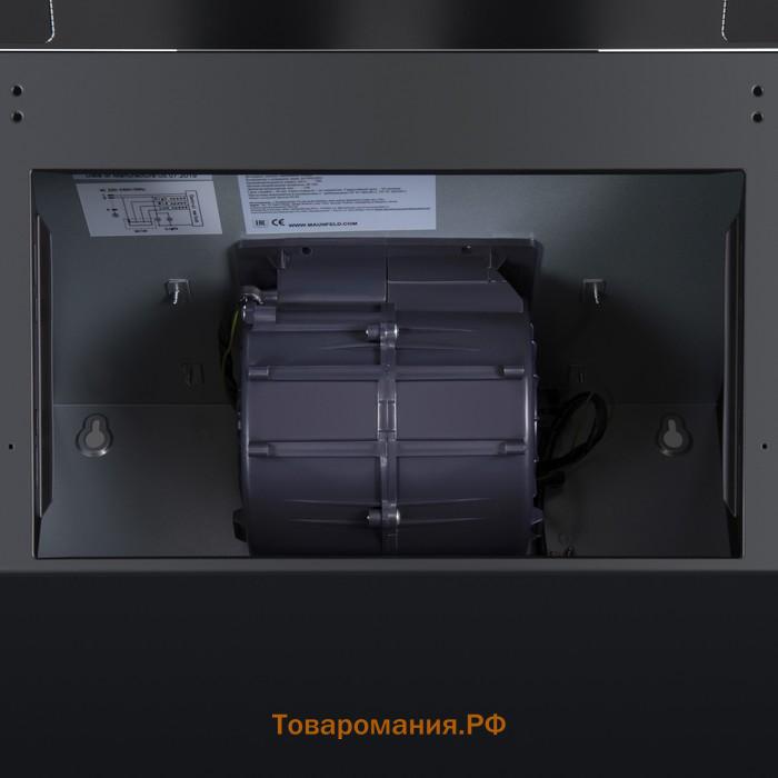 Вытяжка MAUNFELD Cascada Push 60, наклонная, 700 м3/ч, 3 скорости, 60 см, чёрная