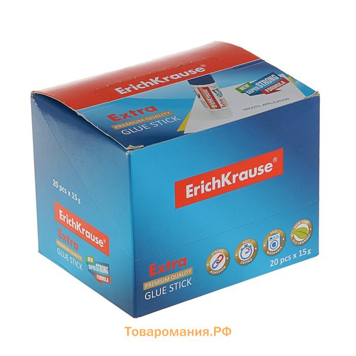 Клей-карандаш, ErichKrause Extra, усиленный, 15г