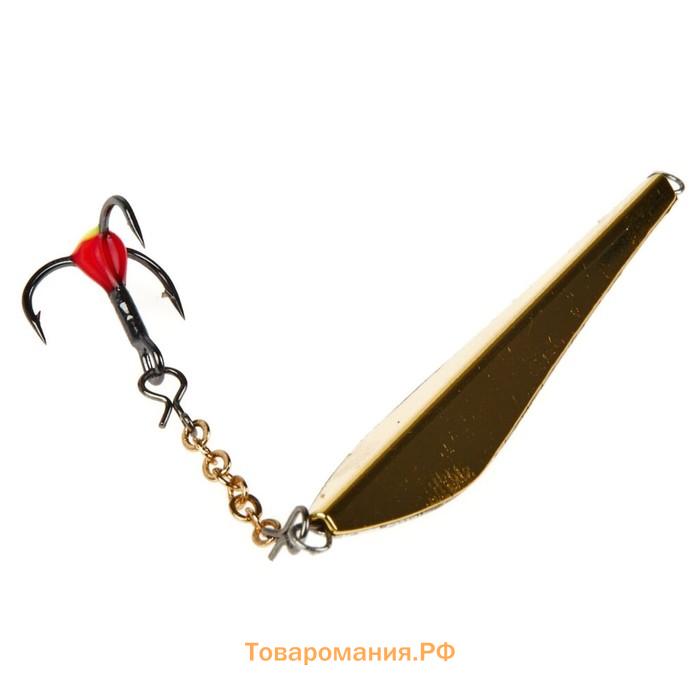 Блесна вертикальная зимняя Lucky John DOUBLE BLADE с цепочкой и тройником, 5.5 см SG блистер