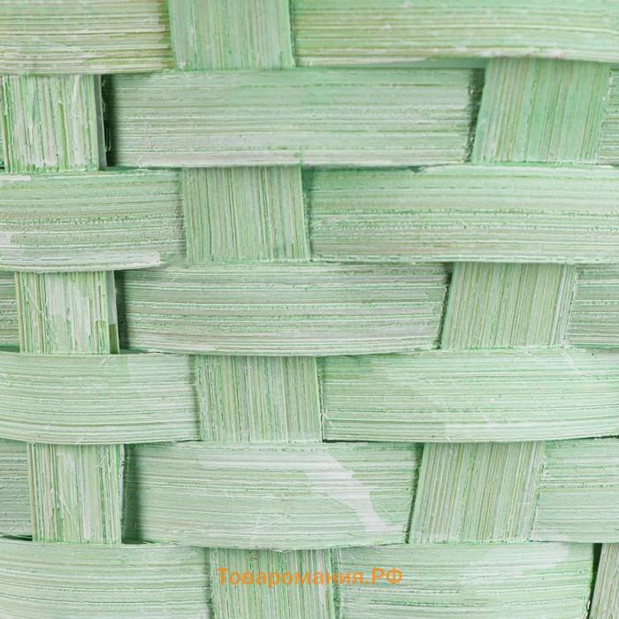 Корзина плетеная 19х9/32 см, светло-зеленый, бамбук