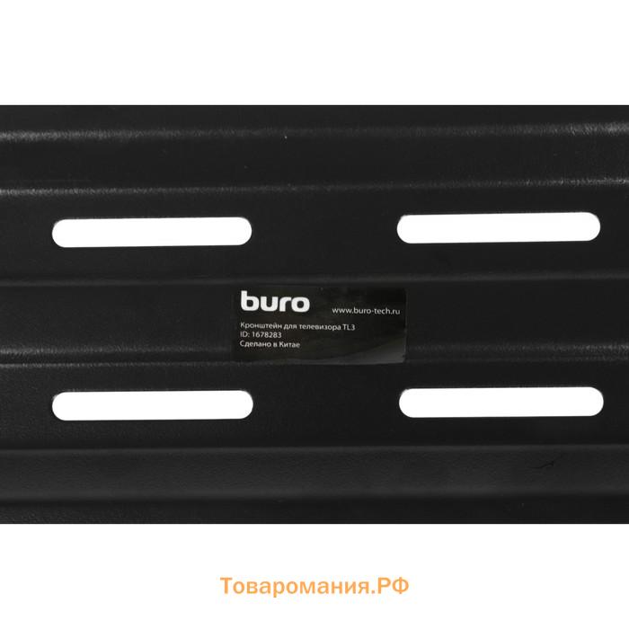 Кронштейн для телевизора Buro TL3, до 35 кг, 32-65", настенный, наклон, чёрный