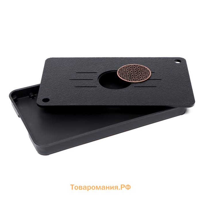 Чабань для чайной церемонии ДЖЕКИЧАЙ, 43.5×26.5×3.5 см, керамика, чёрный