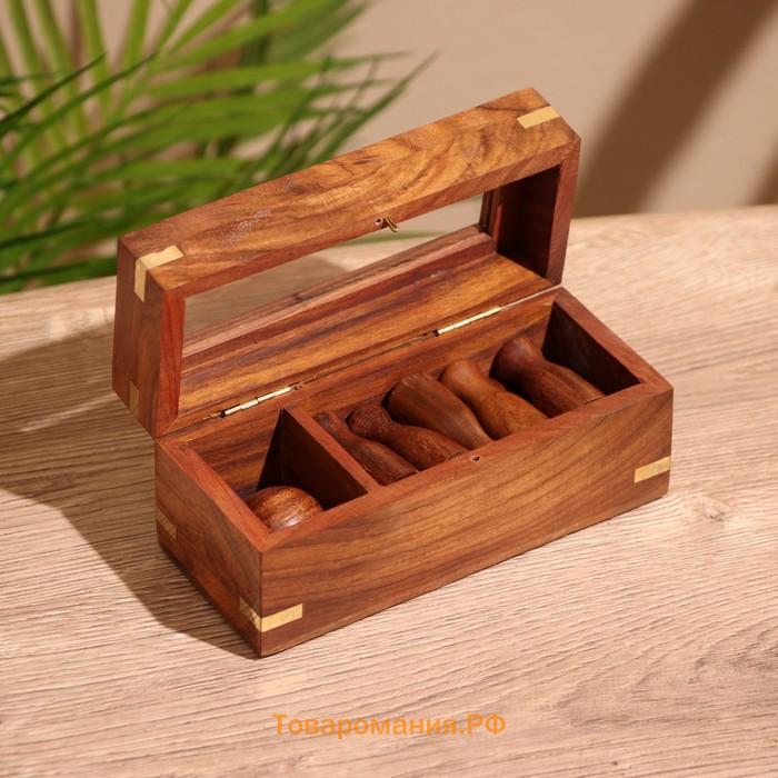 Игра настольная «Боулинг», 15×6×7 см, дерево шишам