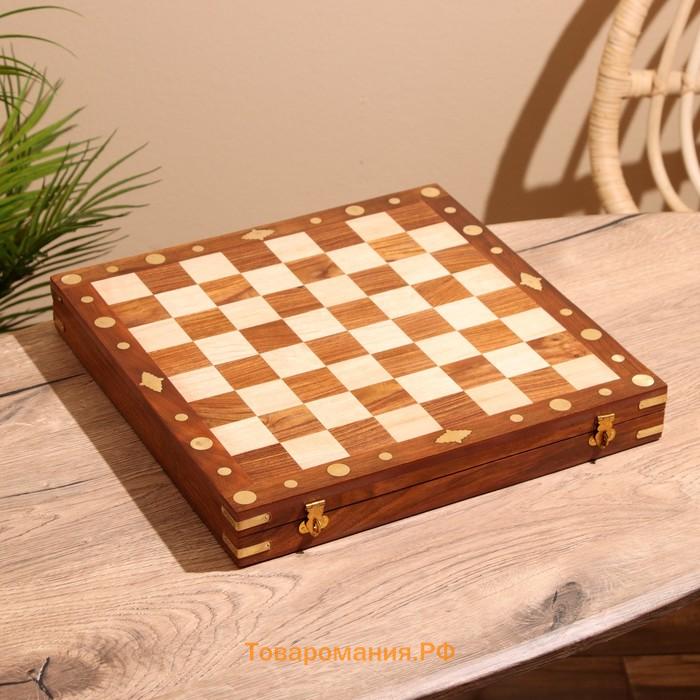 Шахматы складные, доска 35×35 см, дерево шишам