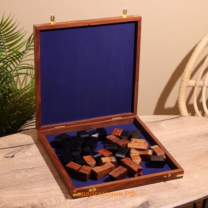 Шахматы складные, доска 35×35 см, дерево шишам