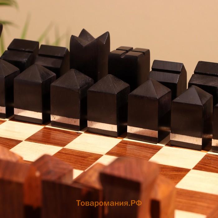 Шахматы складные, доска 35×35 см, дерево шишам