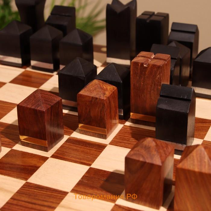 Шахматы складные, доска 35×35 см, дерево шишам
