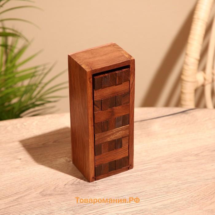 Игра настольная дженга «Падающая Башня», 21×8.5×6.5 см, дерево шишам