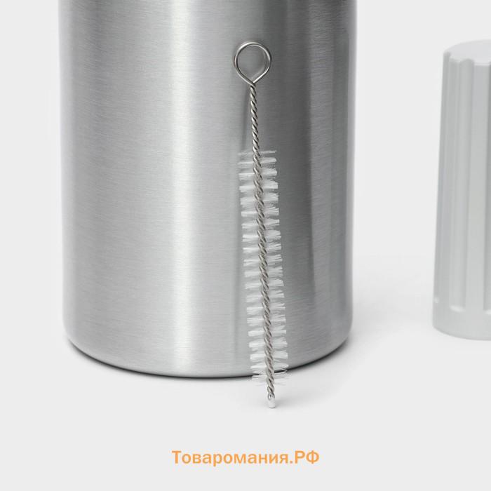 Сифон для взбивания сливок и газировки KONFINETTA, 1 л, 3 насадки, алюминий, серебристый