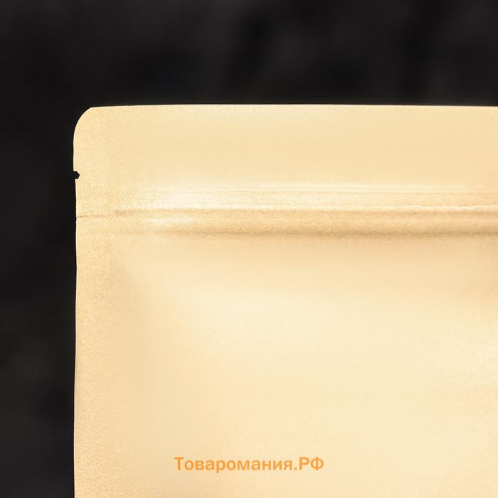 Пакет Zip-lock Крафт с прямоугольным окном,22×32×4 см