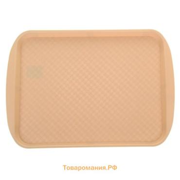 Поднос для подачи RESTOLA, 49.5×35 см, пластик, бежевый