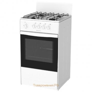 Плита Darina S4 GM 441 101 W, газовая, 4 конфорки, 50 л, газовая духовка, белая