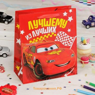 Пакет подарочный «С днём рождения!», 31×40×11 см, упаковка, Тачки