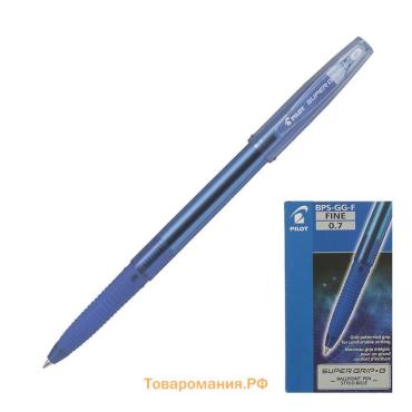 Ручка шариковая Pilot Super Grip G, узел 0.7мм, резиновый упор, стержень синий, BPS-GG-F (L)