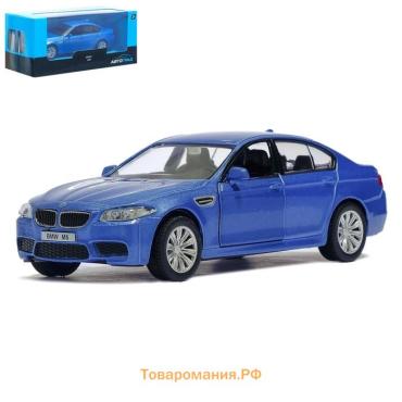 Машина металлическая BMW M5, 1:32, открываются двери, инерция, цвет синий