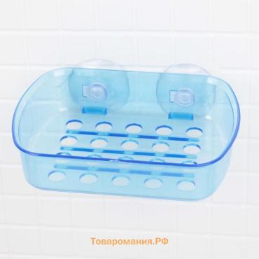 Мыльница на присосках Bath Collection, пластик, 13×10×3 см, МИКС