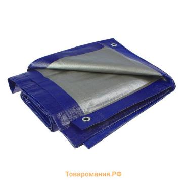 Тент защитный, 3×2 м, плотность 180 г/м², УФ, люверсы шаг 1 м, синий