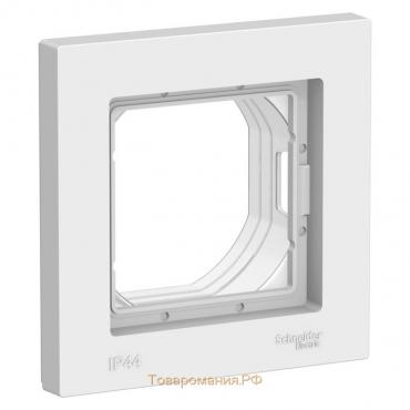 Рамка SE AtlasDesign Aqua, 1 пост, IP44, белая, ATN440101