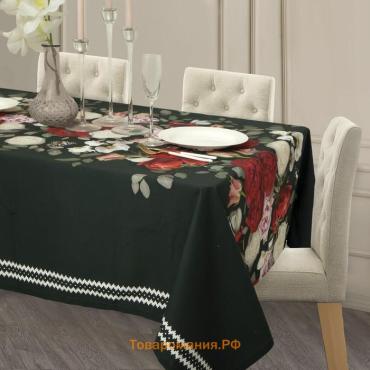 Скатерть "" Flowers 110х147 см,  100% хлопок, саржа 190 г/м2