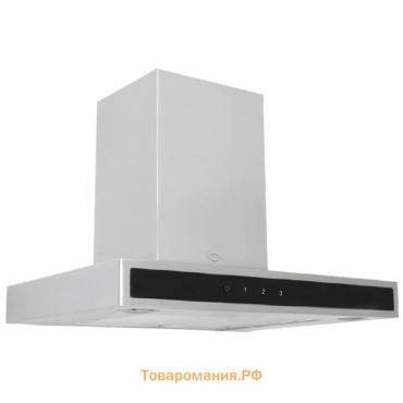 Вытяжка MBS TRINIA 160 GLASS BLACK, каминная, 1030 м3/ч, 3 скорости, 60 см, серебристая