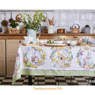Скатерть  «Уютная пасха» 110×147 см, 100% хлопок, саржа 190 г/м²