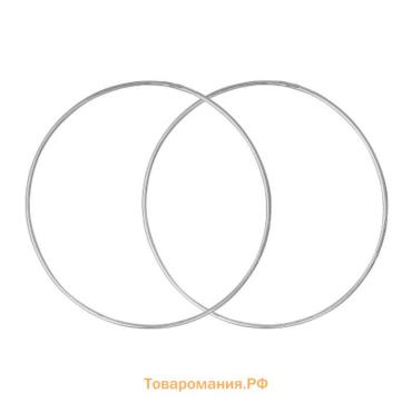 Серьги-кольца «Классика», d=5.5 см, посеребрение