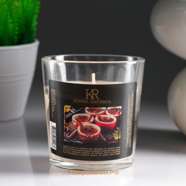 Свеча в гладком стакане ароматизированная "Пряное яблоко", 8,5 см