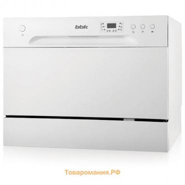 Посудомоечная машина BBK 55-DW012D класс А, 6 комплектов, 6 программ, 55 см, белая