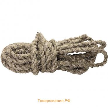 Веревка льнопеньковая, 10 мм, L 10 м, крученая, Россия// Сибртех