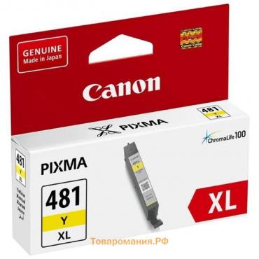 Картридж струйный Canon CLI-481XLY желтый для Canon Pixma TS6140/TS8140TS/TS9140/TR7540