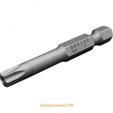 Биты магнитные BERGER BG2416, TORX c отверстием T27Hx50 мм, 2 шт., S2