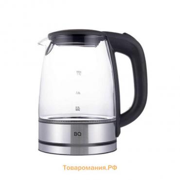 Чайник электрический BQ KT1834G, 1.7 л, 2200 Вт, серебристый