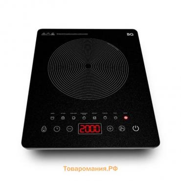 Плитка электрическая BQ HP102B, 2000 Вт, 1 конфорка, чёрная