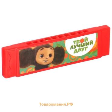 Губная гармошка,10 см, Чебурашка, МИКС